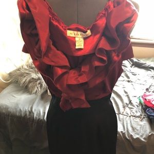 🍷Red ruffle Dress🍷